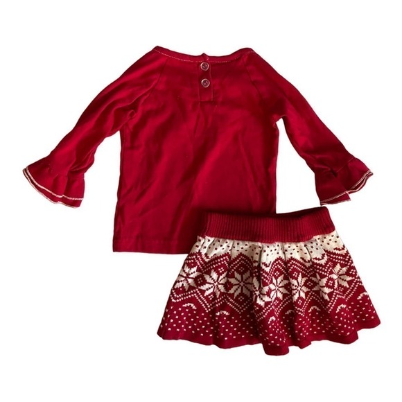 LITTLE Lass Fair Isle Skirt Sweater Set Size 12 Months - Picture 2 of 5